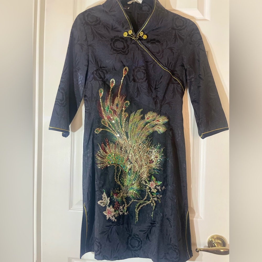 Women’s LaoGudai Black w/satin Dress Medium